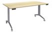 Burocean Réunion - Flip top table - móvil - rectangular - arce - aluminio base