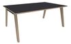 Bureau WOODY Manager - L180 x P100 x H72,5 cm - pieds chêne traverse carbone - plateau carbone chants imitation Chêne clair