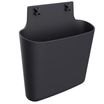 Corbeille murale XL - H 38,5 x L 40 x P 11,5 cm - noir