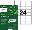Avery - 2400 Étiquettes adresse recyclées blanches - 63,5 x 33,9 mm - Impression laser - réf LR7159-100
