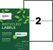 Avery QuickPEEL Recycled Labels - Adhésif permanent - blanc naturel - 143.5 x 199.6 mm 200 étiquette(s) (100 feuille(s) x 2 étiquettes adresses