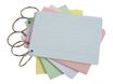 Exacompta Flashcars - 50 Bristols pour révisions sous anneau - 10,5 x 14,8 cm - ligné - couleurs assorties