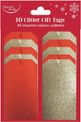Clairefontaine Eurowrap - 10 Étiquettes cadeau pailletées - rouge/or