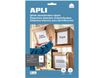 Apli Agipa - 10 Étiquettes adhésives blanches multi-usages - A4 (210 x 297 mm) - coins droits - réf 12917