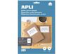 APLI Home - Adhesivo permanente - blanco - A6 (105 x 148 mm) 40 etiqueta(s) (10 hoja(s) x 4) fichero con eurotaladro - etiquetas