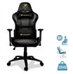 Fauteuil gamer ARMOR ONE ROYAL - accoudoirs réglables - appui-tête intégré - noir et or