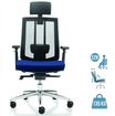 Fauteuil de bureau SHADE - accoudoirs réglables - appuie-tête réglable - Noir et bleu