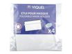 Viquel - Pack de 4 étuis pliables pour masque - blanc