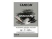 Canson Graduate Mix Media - Bloc dessin - 30 feuilles - A4 - 220 gr - gris
