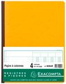 Exacompta - Piqûre comptable - 4 colonnes par page - 32 x 25 cm - 80 pages - jaune