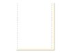 Exacompta - Papier listing blanc/jaune - 1000 feuilles 240 mm x 12" - bandes Caroll détachables - 2 plis