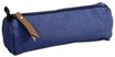 Trousse ronde School 1 compartiment - bleu - PET recyclé - Carpentras