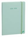 Agenda à élastique Pastel - 1 page hebdo/1 page de notes - 16 mois - 15 x 21 cm - vert - Quo Vadis