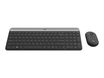 Logitech MK470 - Ensemble clavier et souris sans fil - ultra fin - Azerty - graphite