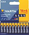 VARTA Longlife Power - 16+4 piles alcalines - AAA LR03