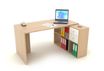 Bureau avec module 6 cases - 140 cm - chêne