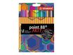 STABILO Point 88 ARTY - 18 Feutres de coloriage - pointe fine - couleurs assorties