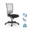 Fauteuil de bureau KILIMA - accoudoirs en option* - gris