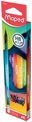 Maped Black'Peps Energy - 6 Crayons à papier - HB - embout gomme - couleurs assorties