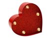 Legami - Mini lampe décorative - lumière blanche chaude - cœur rouge à paillettes