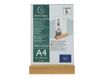 Exacompta - Porte-visuel avec socle en bois - A4 vertical - double face