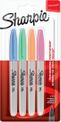 Sharpie - Pack de 4 marqueurs permanents - pointe fine - couleurs pastels assorties