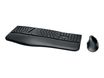 Kensington Pro Fit Ergo - Ensemble clavier et souris sans fil - Azerty - noir
