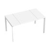 Bureau droit EASYDESK - L140 x P80 cm  - Blanc