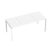 Bureau droit EASYDESK - L180 x P80 cm  - Blanc