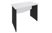 Bureau droit DUAL - L80 - Pieds Anthracite - plateau blanc