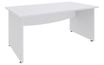 Bureau droit DUAL - L140 - Pieds blanc - plateau blanc