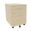 Caisson mobile IDRA/DUAL - L43 x H56 x P60 cm - 2 Tiroirs dont 1 dossier suspendu - Imitation Erable