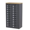 Meuble de rangement - 2 colonnes et 24 tiroirs - H106,5 x L60,5 x P33,5 cm - anthracite