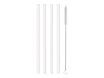 Little Balance - 4 Pailles verre transparent - 26 cm - avec goupillon de nettoyage