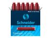 Schneider - 6 Cartouches d'encre pastel - rouge