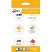 Avery - 48 Étiquettes épices imprimées - rondes 35 mm
