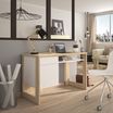 Bureau Morzine 120 cm - chêne sonoma et blanc