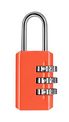 Wonday - Cadenas à combinaison 3 chiffres - 20 mm - orange