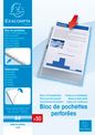 Exacompta Quick Doc - 50 Pochettes perforées - A4 - lisses - cristal