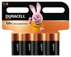 DURACELL 100% Plus - 4 piles alcalines - C LR14