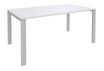 Bureau simple IRIS - L140 cm - Pieds aluminium - plateau Blanc perle