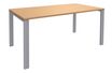 Bureau simple IRIS - L180 cm - Pieds aluminium - plateau imitation Hêtre