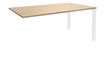 Bureau simple IRIS - L120 cm - Plan suivant - Pieds blanc - plateau imitation Chêne clair