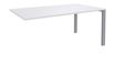 Bureau simple IRIS - L140 cm - Plan suivant - Pieds aluminium - plateau Blanc perle