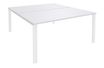 Bureau Bench IRIS - L120 cm - Plan de départ - Pieds blanc - plateau Blanc perle