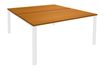 Bureau Bench IRIS - L160 cm - Plan de départ - Pieds blanc - plateau imitation Merisier