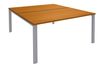 Bureau Bench IRIS - L180 cm - Plan de départ - Pieds aluminium - plateau imitation Merisier