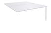 Bureau Bench IRIS - L120 cm - Plan suivant - Pieds blanc - plateau Blanc perle