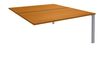 Bureau Bench IRIS - L120 cm - Plan suivant - Pieds aluminium - plateau imitation Merisier