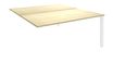 Bureau Bench IRIS - L120 cm - Plan suivant - Pieds blanc - plateau imitation Erable